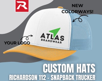 Richardson 112 Hats | Custom Logo Embroidered Hats | Design your own Hats | Custom Trucker Hats | Personalized Hats | NEW COLORS