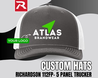 Custom Logo Richardson 112FP Hats | Custom Embroidered Logo | Custom Design | Custom Hats