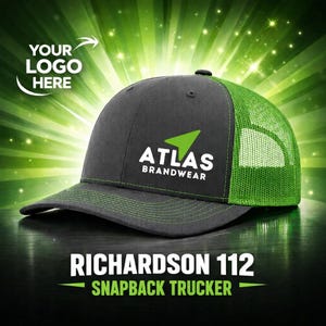 Richardson 112 Hats | Custom Logo Embroidered Hats | Design your own Hats | Custom Trucker Hats | Personalized Hats image 1