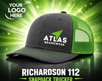 Richardson 112 Hats | Custom Logo Embroidered Hats | Design your own Hats | Custom Trucker Hats | Personalized Hats