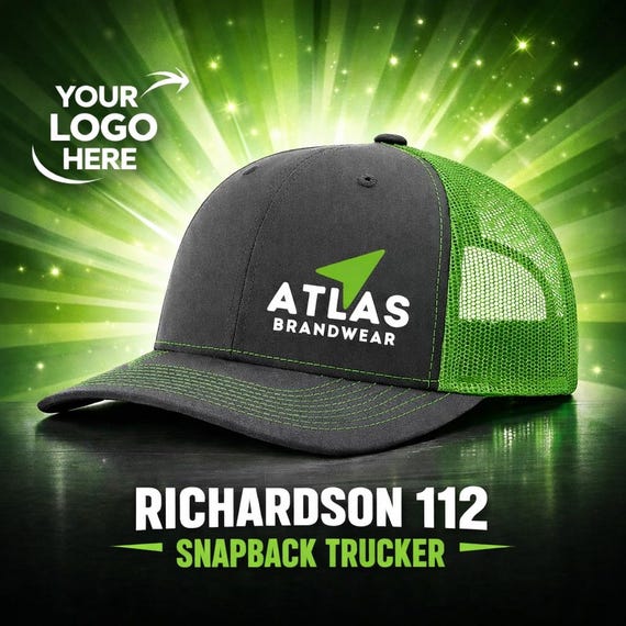 Richardson 112 Hats | Custom Logo Embroidered Hats | Design your own Hats | Custom Trucker Hats | Personalized Hats