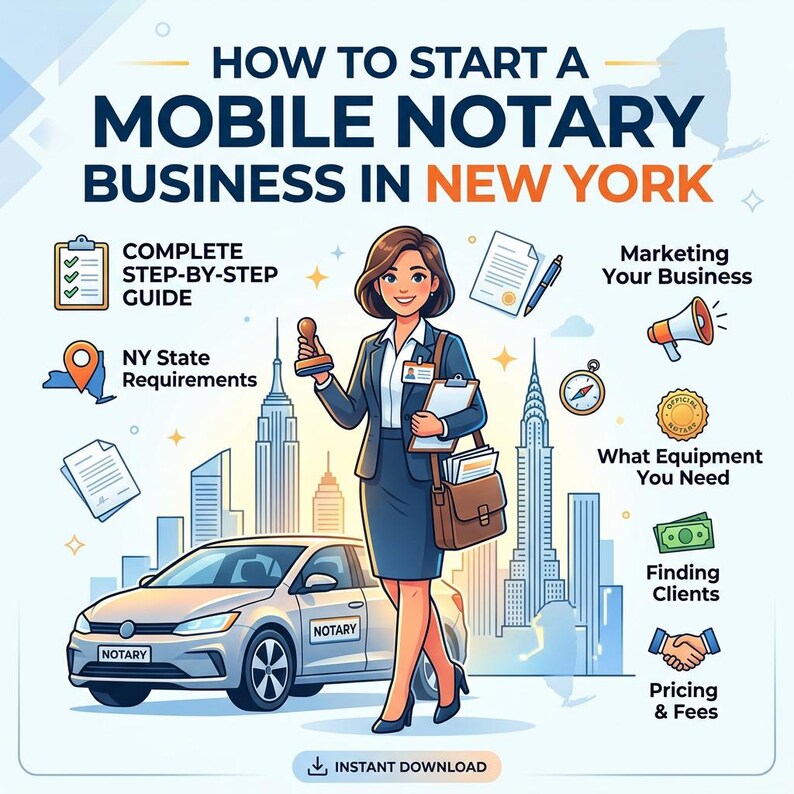 NEW YORK- How to Start A Mobile Notary Business in NY - Etsy Canada