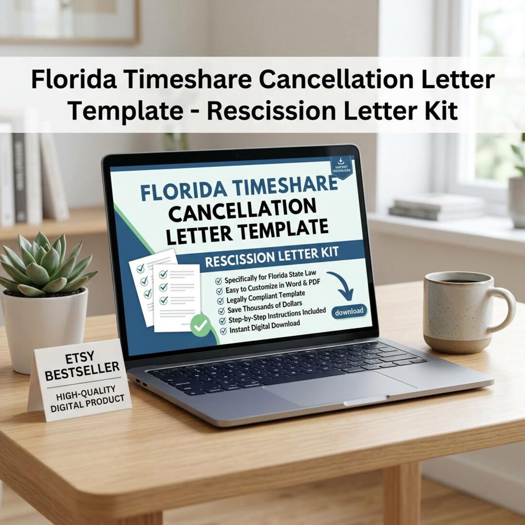 Florida Timeshare Cancellation Letter Template | Editable Rescission ...