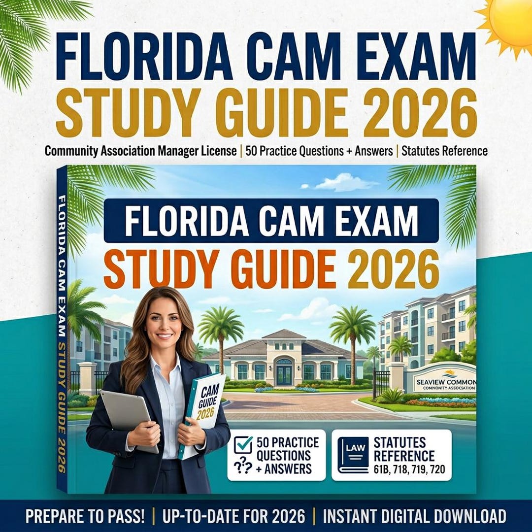 Florida CAM Exam Study Guide 2026 | DBPR Community Association Manager ...