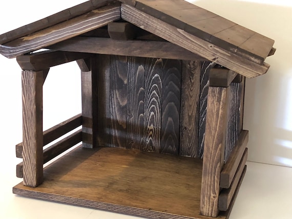 Wood Nativity Stable Barn Signs Manger Gift Ideas Etsy