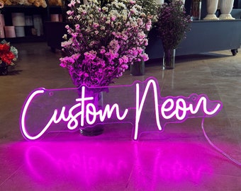 Custom Neon Sign | Neon Signs | Aesthetic Sign| Wedding Signs| Family Name Neon Sign| LED Neon Lights | Home & Wall Decor| Gift for him/her