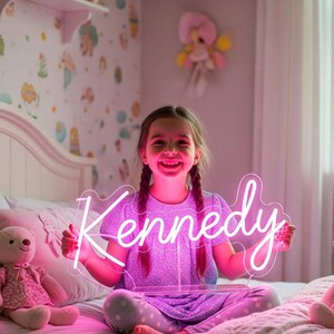Custom Kids Name Neon Sign, Gift for her, LED Neon Light Signs, Kids Room Decor, Bedroom Neon Sign,Wall Decor, Personalized Gift, Neon Sign image 8