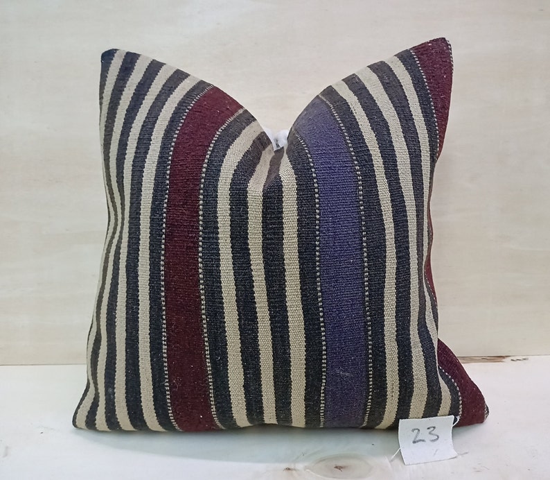 Nomadic Pillow 20\u00d720 inches Decorative Handmade Pillow Cushion Cover Handwoven Kilim Aztec Pillow Rustic Pillow Homedecor Bohemian 023