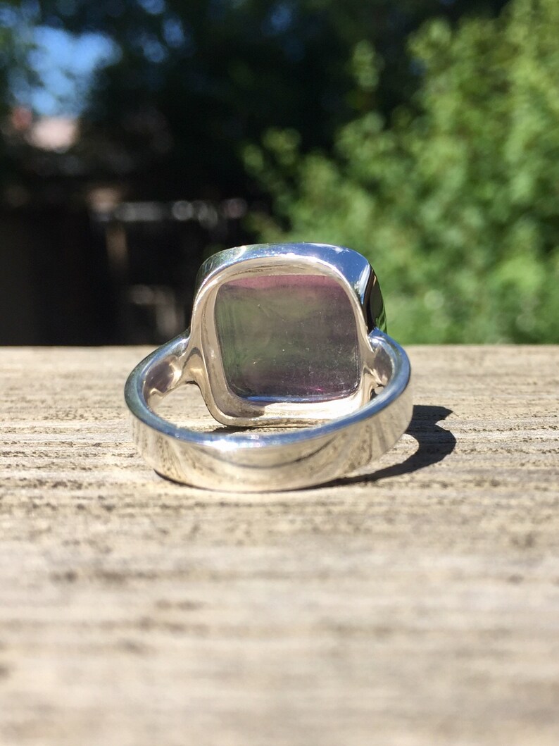 rainbow fluorite ring