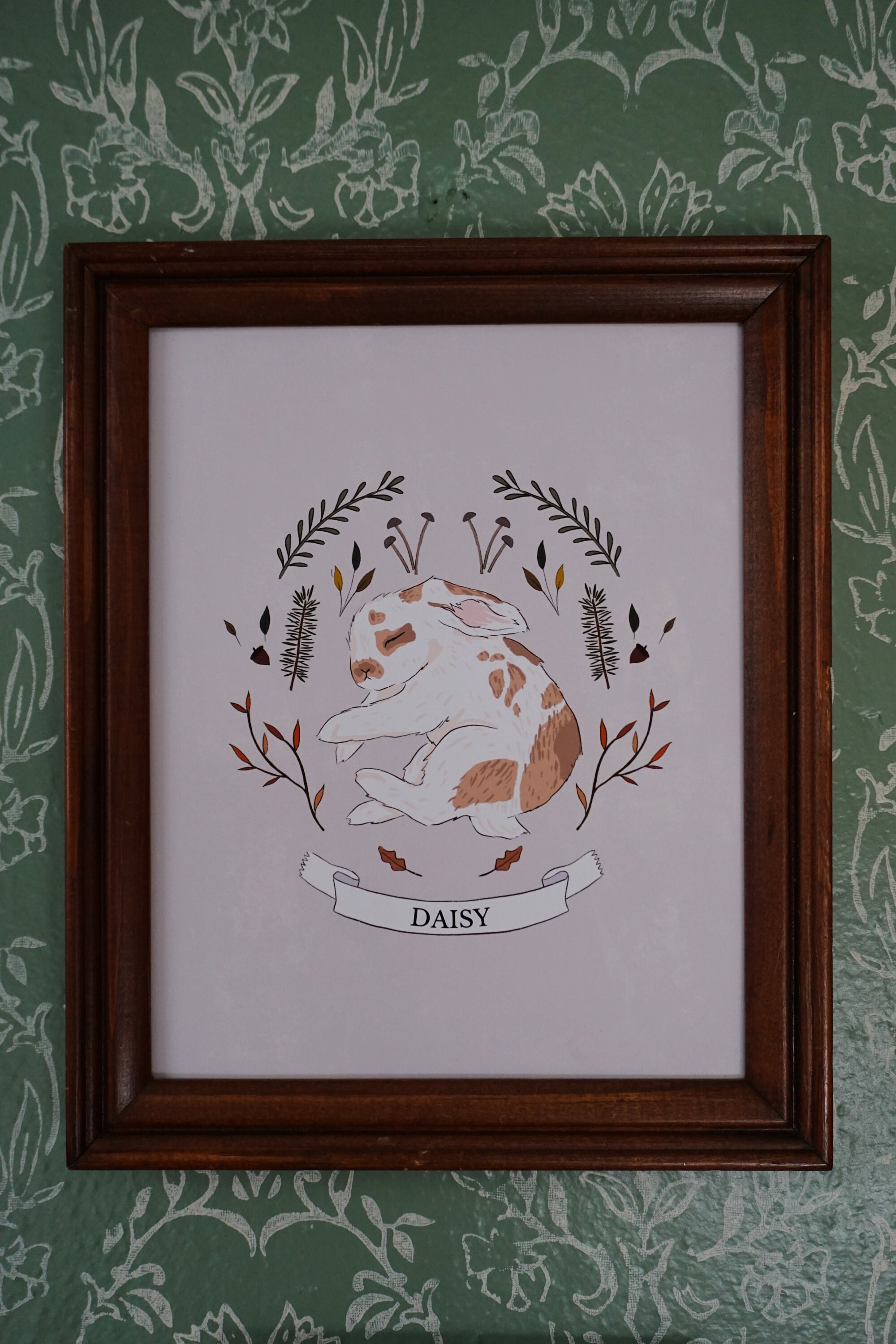 Custom Pet Bunny Portrait Art Print | A Personalized Rabbit Portrait ...
