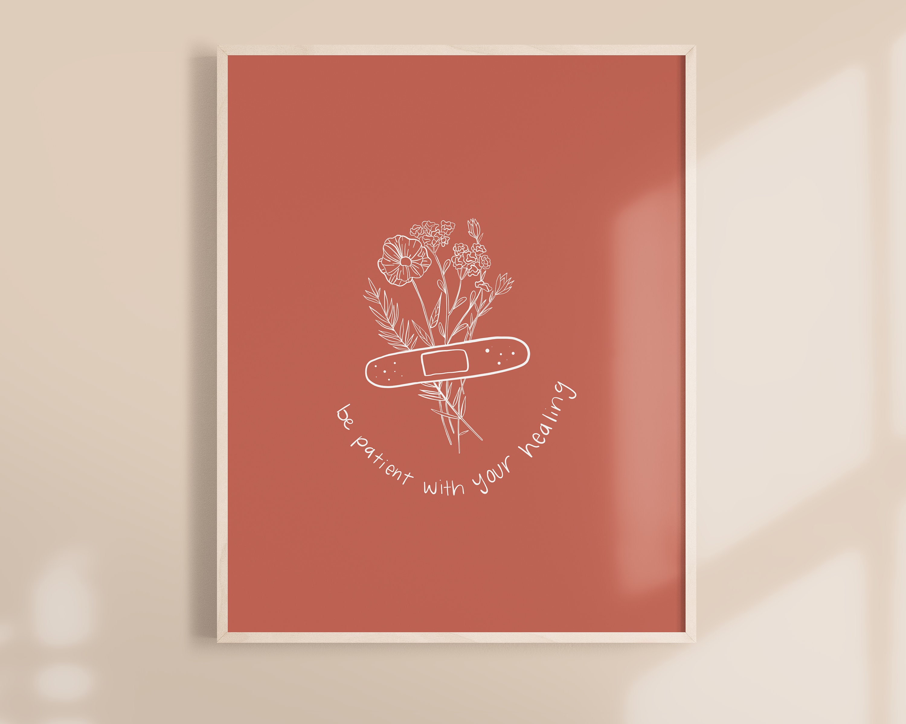 Printable Minimalist Flower Wall Art | Boho Home Decor | Mental Health ...