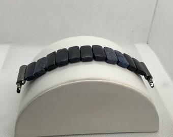 Dumortierite Customizable Beaded Apple Watch Band