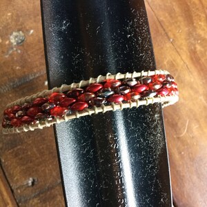 Autumn Red Dynamic Duo Adjustable Leather Bracelet image 2