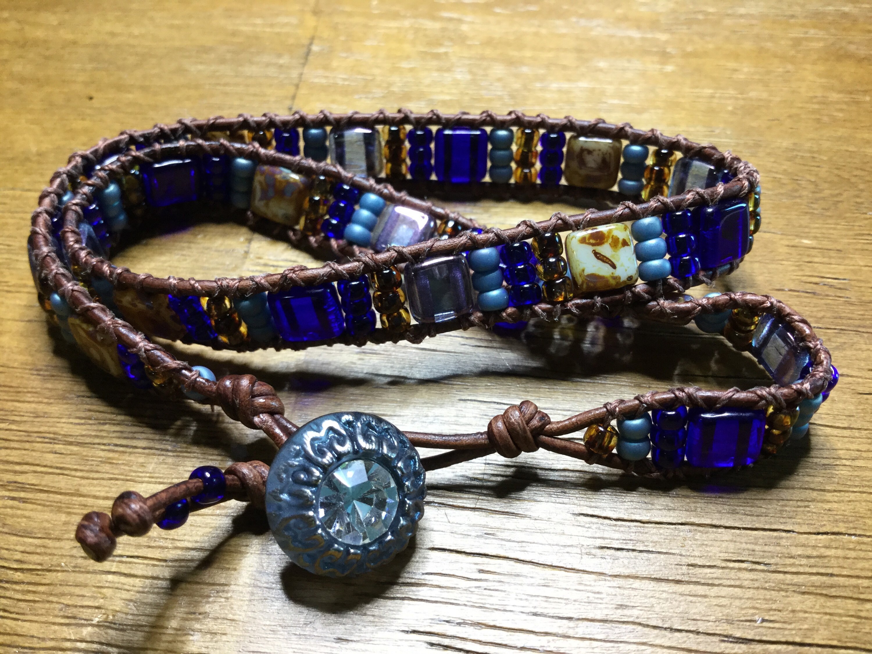 Blue 2024 wrap bracelet