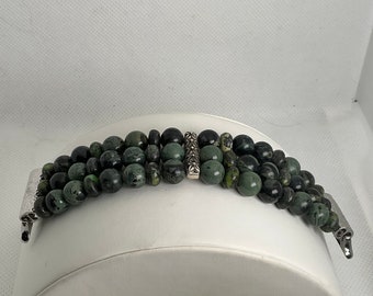 Rhyolite Jasper Customizable Beaded Apple Watch Band