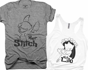 lilo and stitch couple shirts