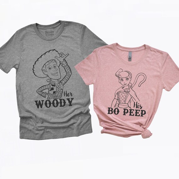Her woody his bo peep mr and mrs couples shirts his and | Etsy