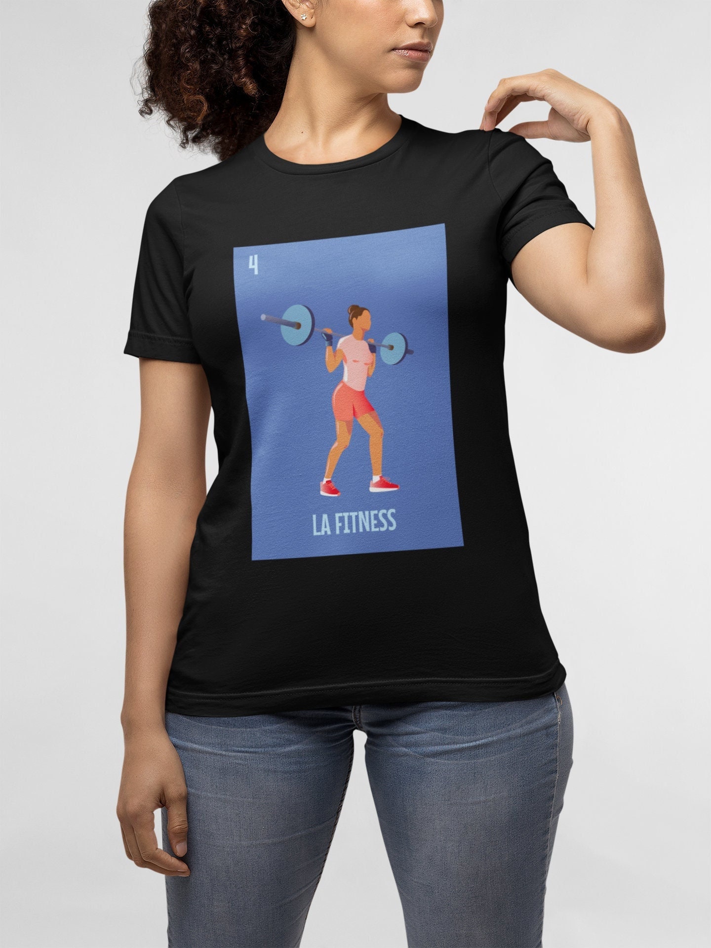 La Fitness Shirt,loteria Fitness Card,loteria Shirt,loteria Design  Tee,latina Mexican Women Shirt,weightlifter Shirt,chingona,latina Pride 