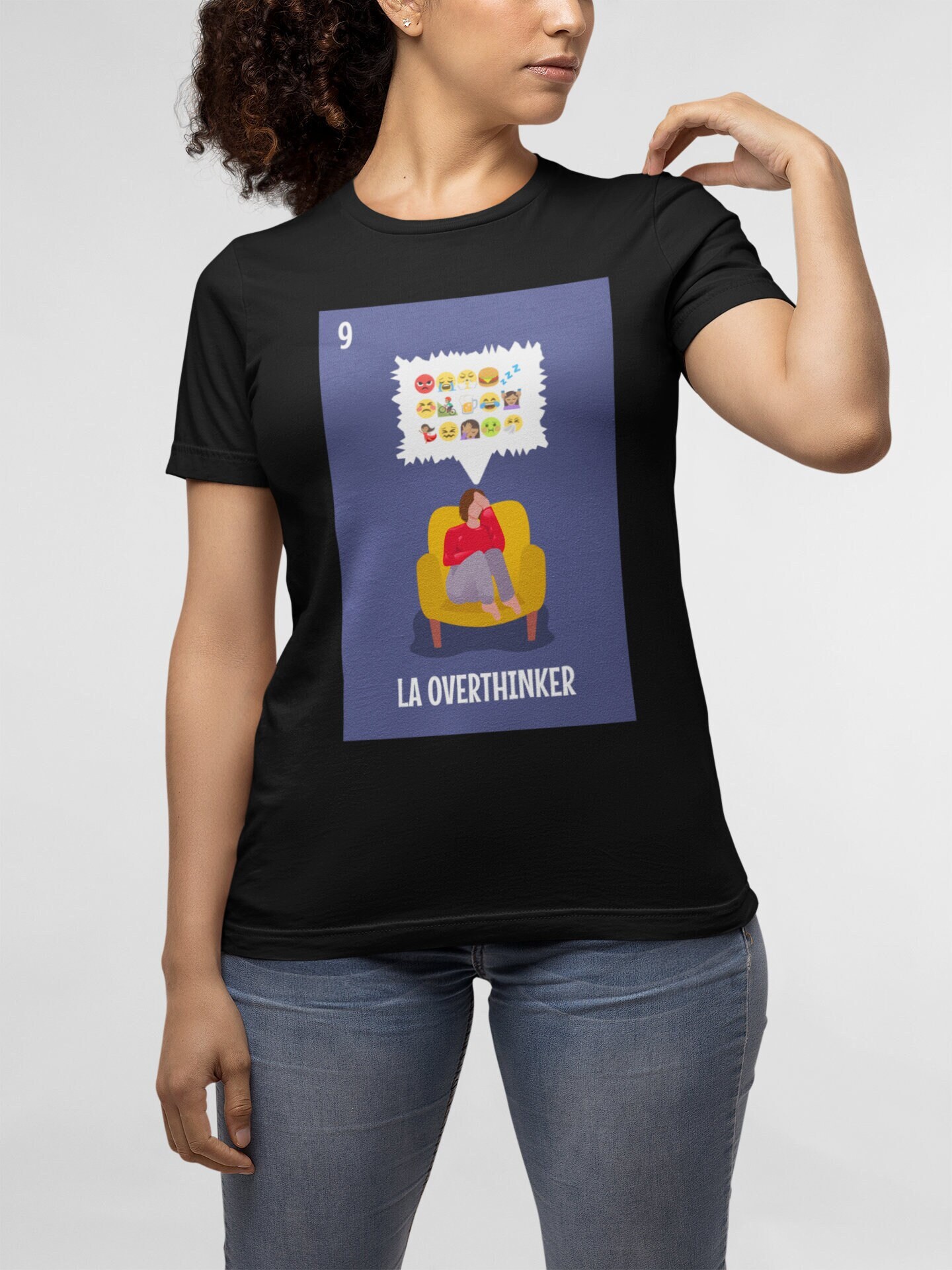 La Over Thinker Loteria Card Shirt Loteria Card Design - Etsy