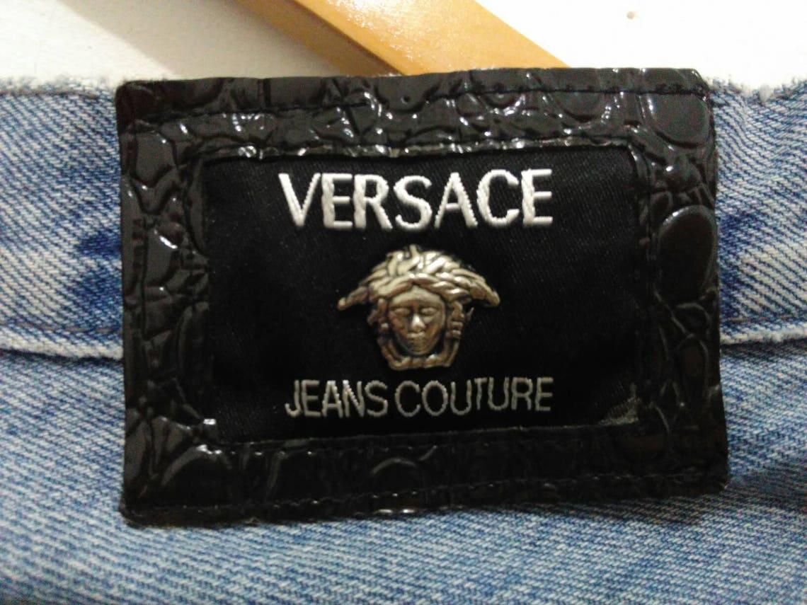 Versace jeans couture men jeans denim light blue sz 34 vintage | Etsy
