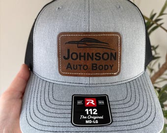 Custom Logo Leather Patch Trucker Hat