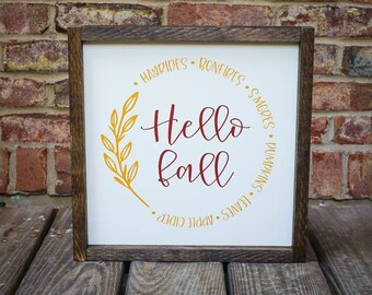 Custom Handcrafted Wood Sign, fall decor, fall sign, fall bucket list, custom wall decor