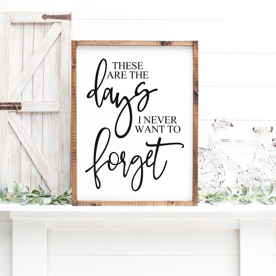 These Are the Days...i Never Want to Forget Wood Sign Family - Etsy