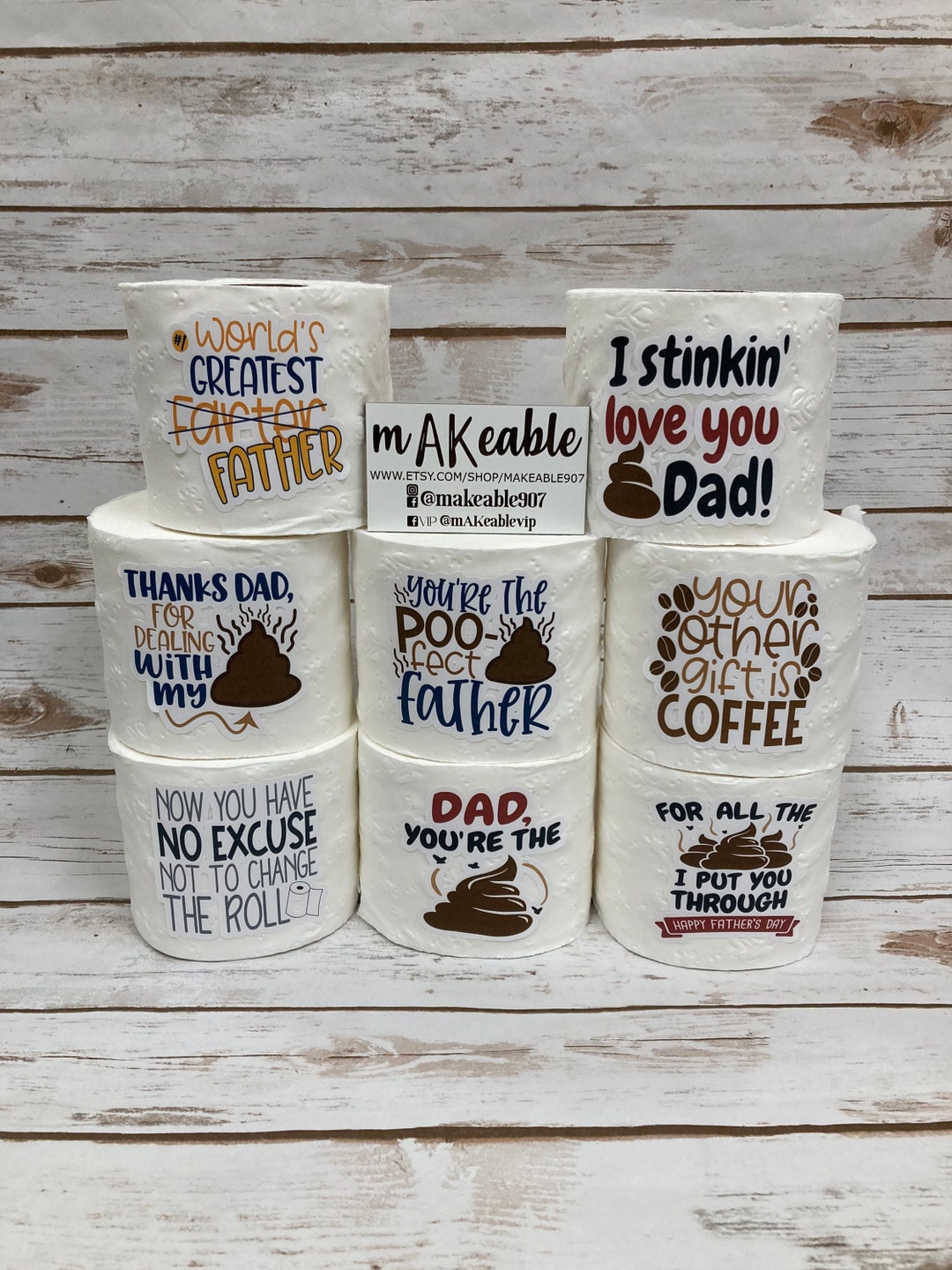 Fathers Day Toilet Paper, Funny Dad Gift, Toilet Paper Etsy