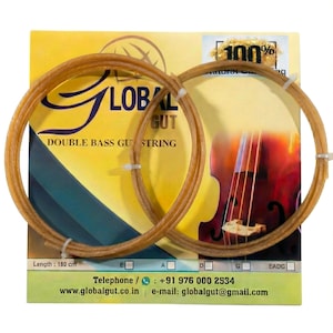 3/4 Upright Double Bass Natural Gut Strings – DG, 2.1-2.8mm