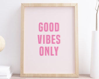 Good Vibes Only typography print, typography print, kitchen typography print, quote print, print wall art quote