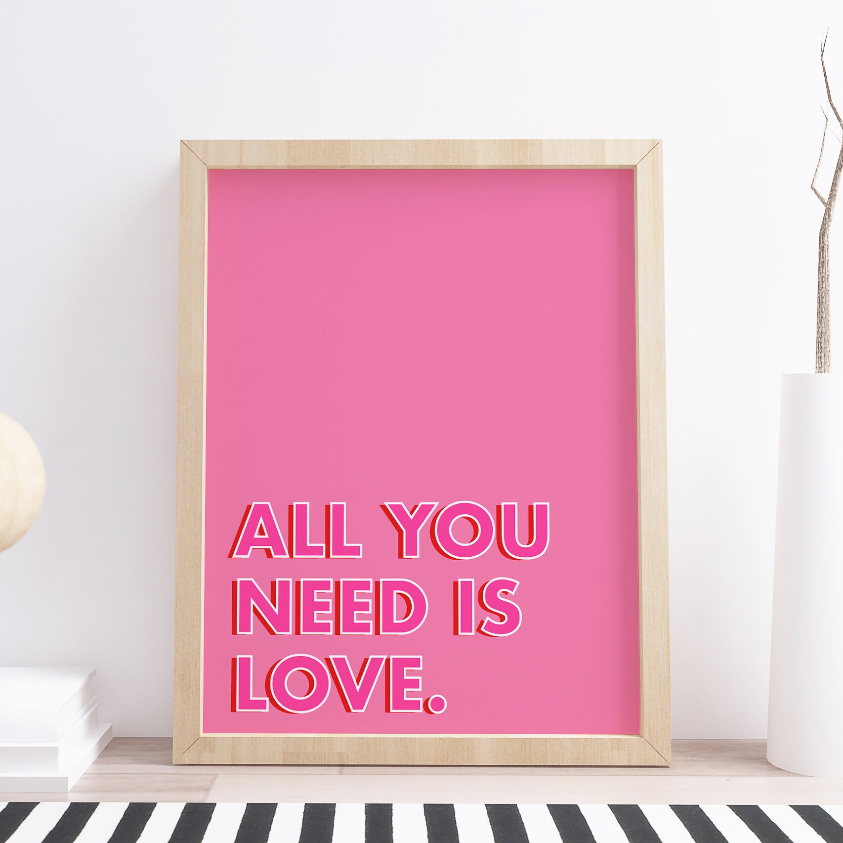 All You Need is Love Lyrics Print Valentines Print Etsy UK
