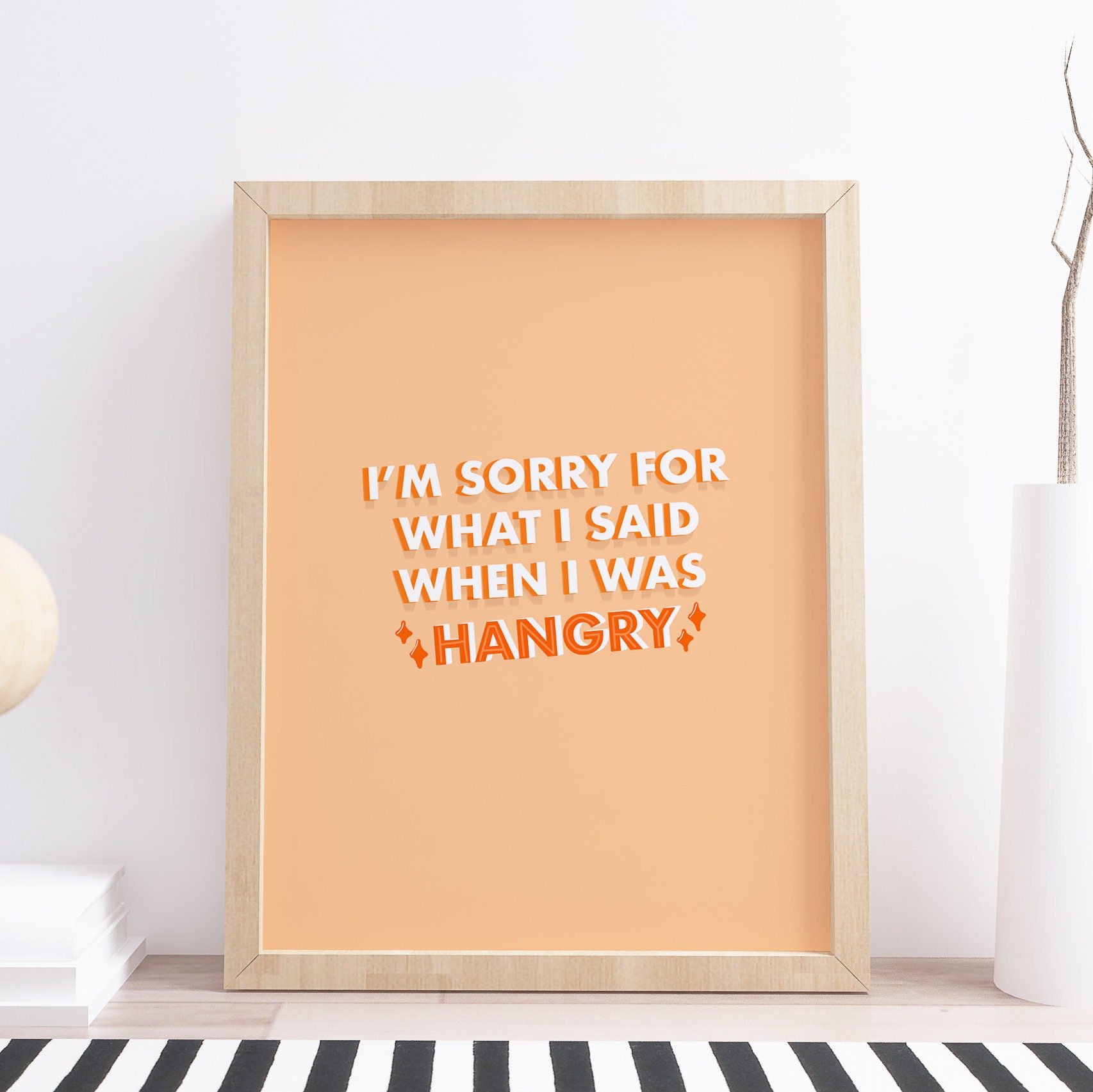 I'm sorry for what I said when I was hangry quote print | Etsy
