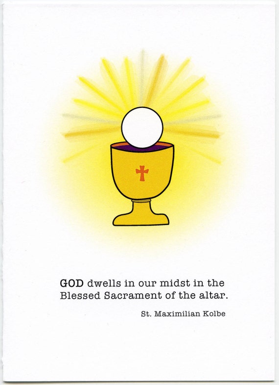 Dieu Habite Carte De La Premiere Communion Sainte Citation Etsy France