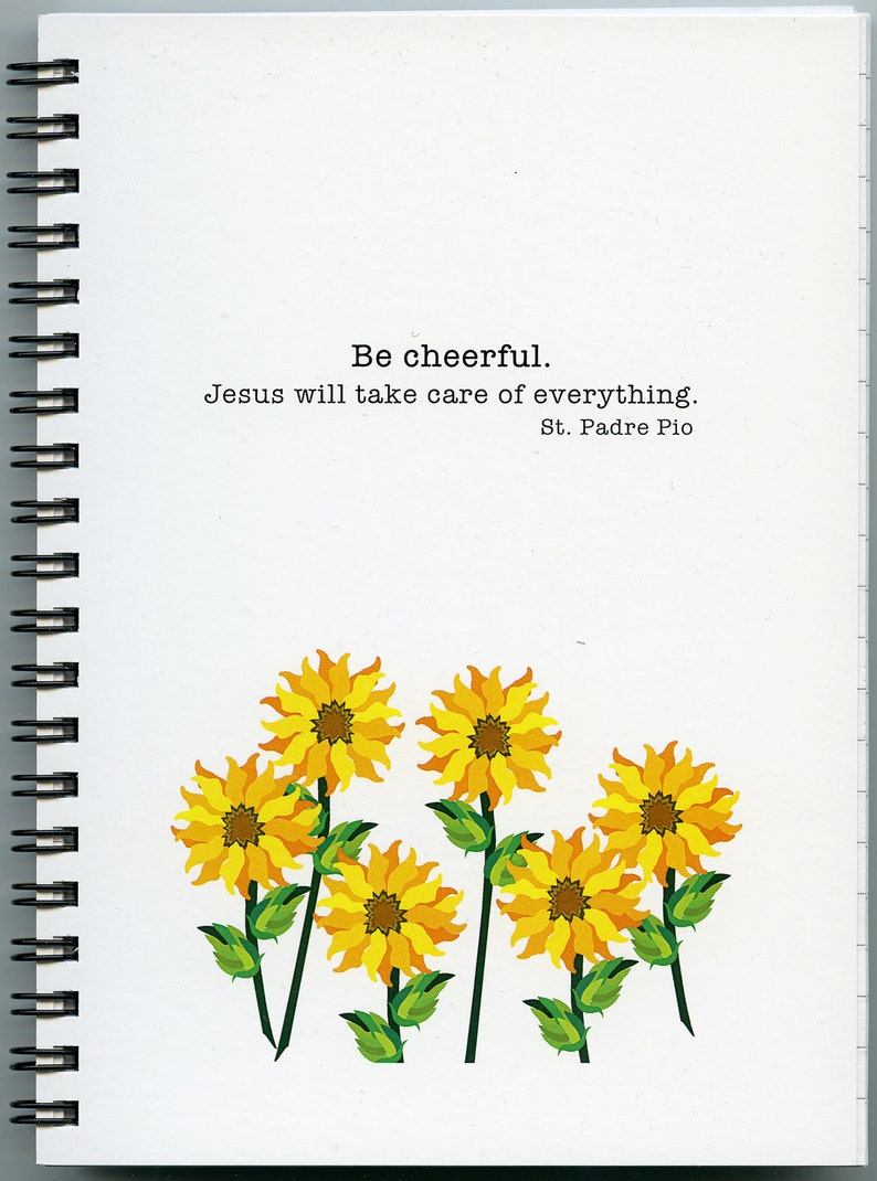 Be Cheerful, Spiral Notebook, Spiritual Journal, Inspirational Quotes