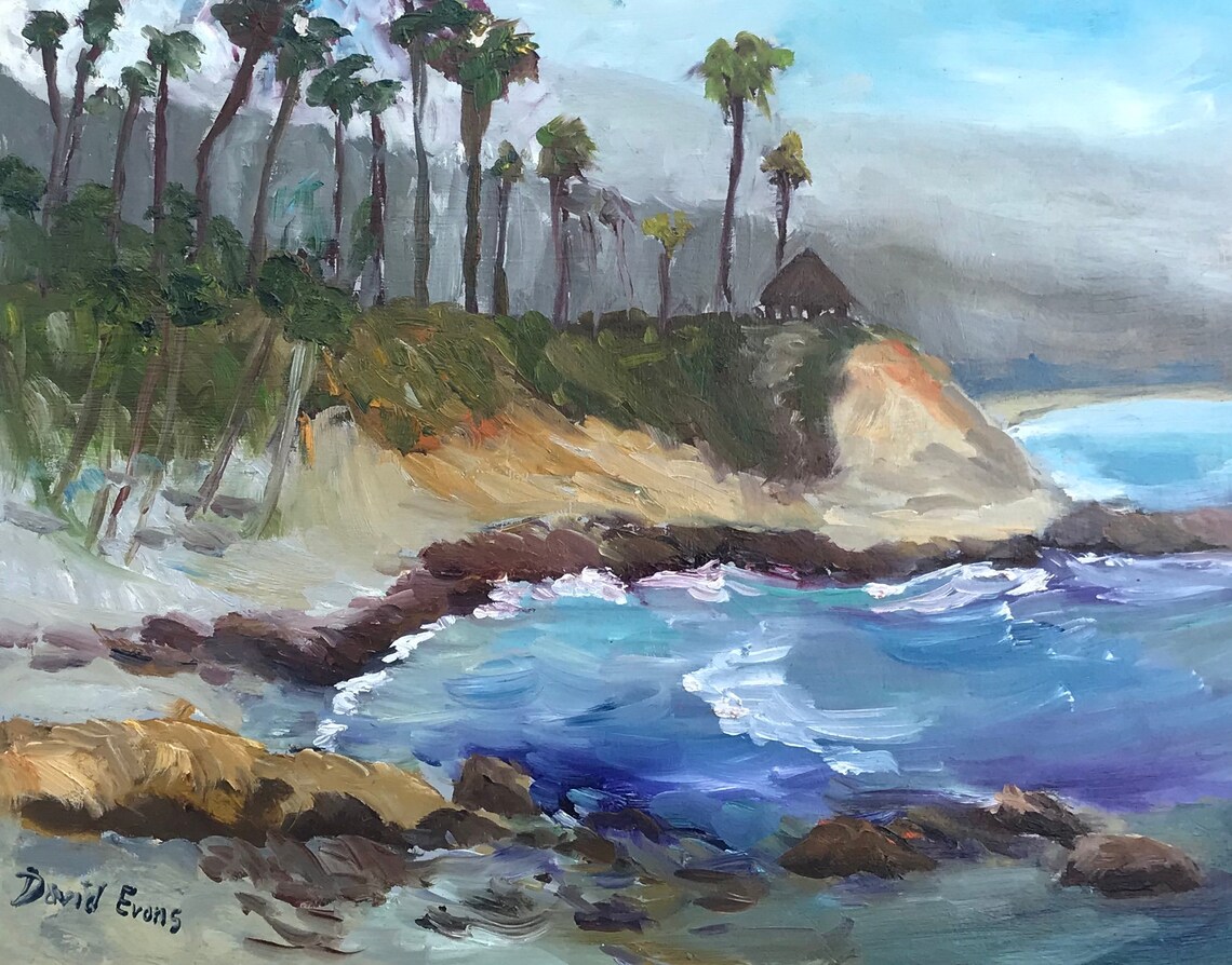 Laguna Beach Seascape Wall Art Original Plein Air Artwork Etsy