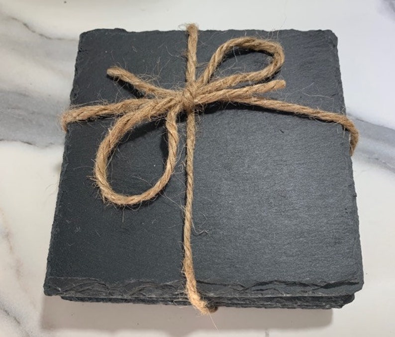 Slate Coasters Set of 4 Blank Slate Coasters Drinks Coasters Etsy
