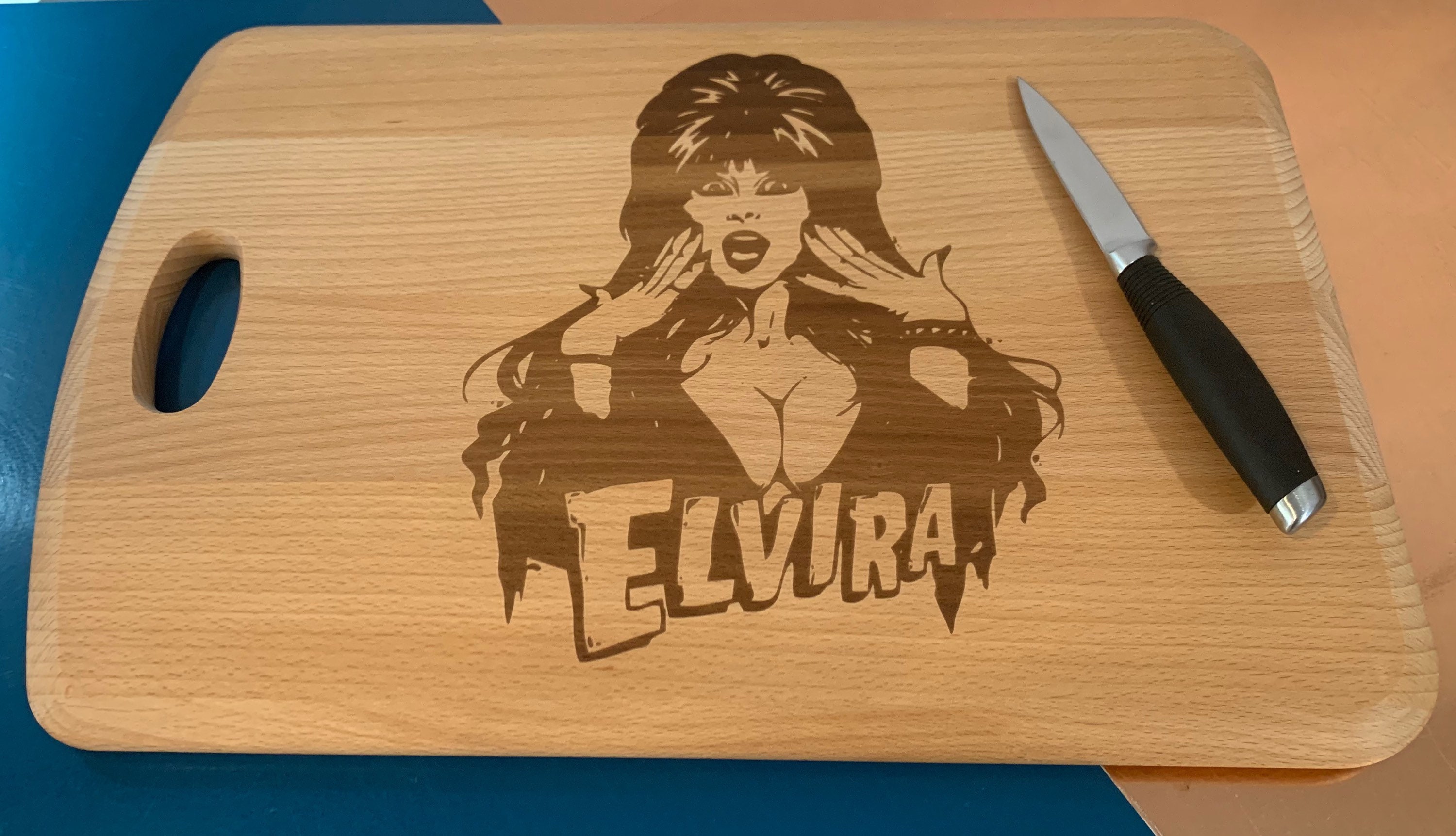 Horror Themed Elvira Chopping Board / Cutting Board Beech Etsy