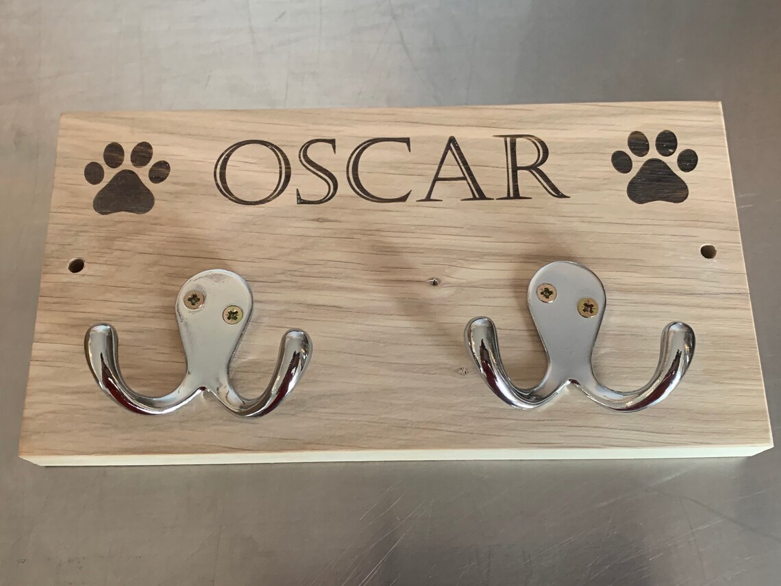 Personalised Dog Lead Hanger dog lead hanging plaque ideal Etsy