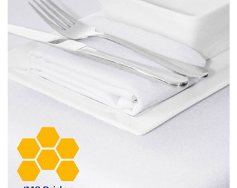 White Cotton Napkins Table Linen Dinner Hotel Wedding Party Pack of 10 New – Free Delivery