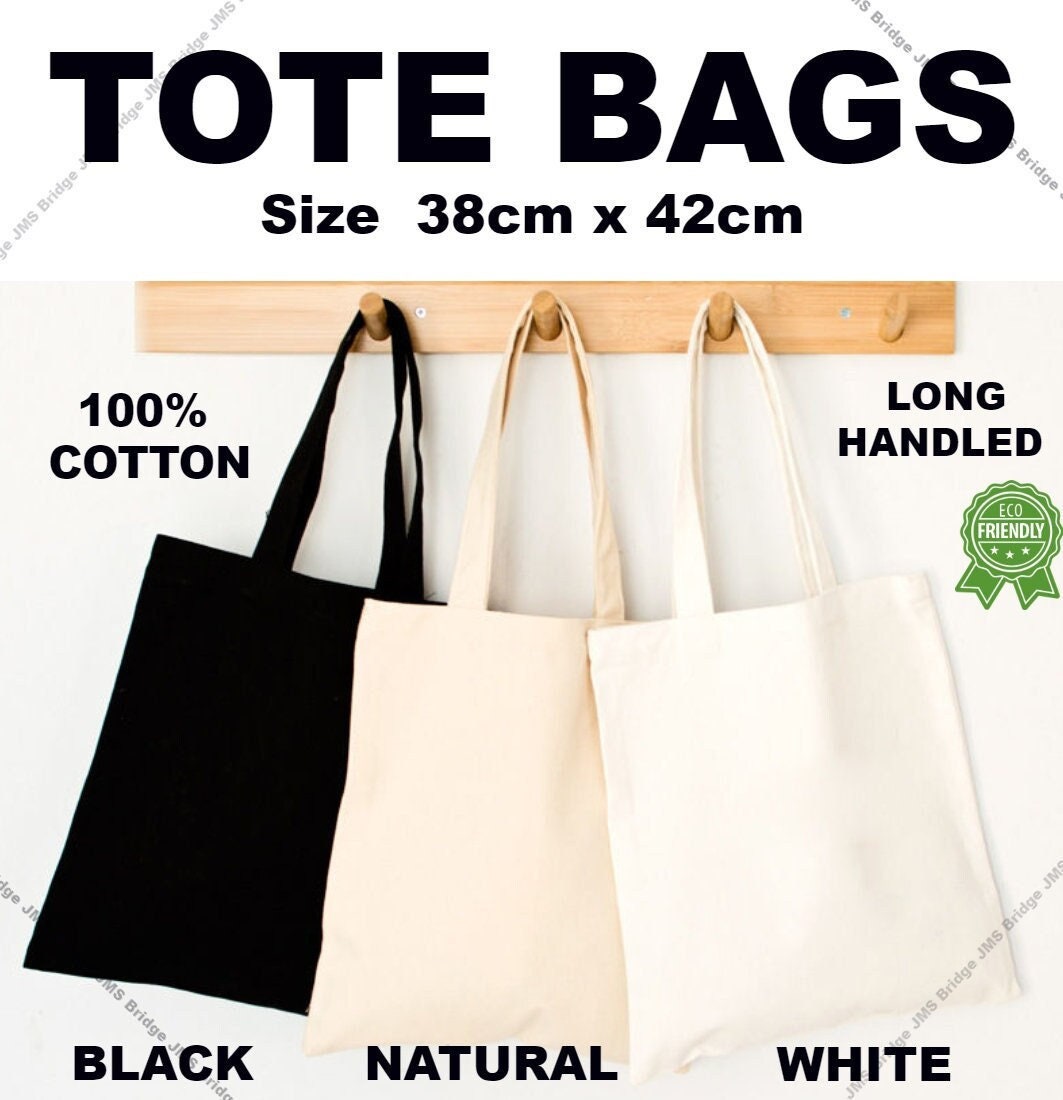  40 Pieces Sublimation Tote Bags Bulk 15 x 13 Inch Canvas Tote  Bags Reusable Grocery Bags Natural DIY Crafts Blank Bag with Handles for DIY  School Graduation Gift Tie Dye Project 