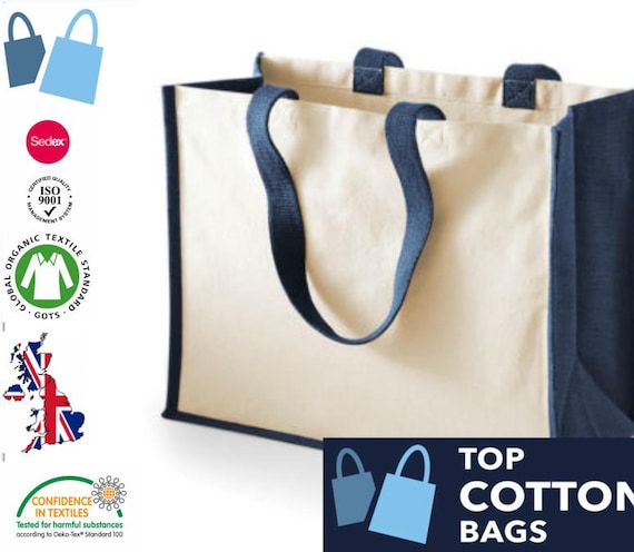 Jute Hessian Cotton Canvas Juco Classic Plain Tote Classic Burlap