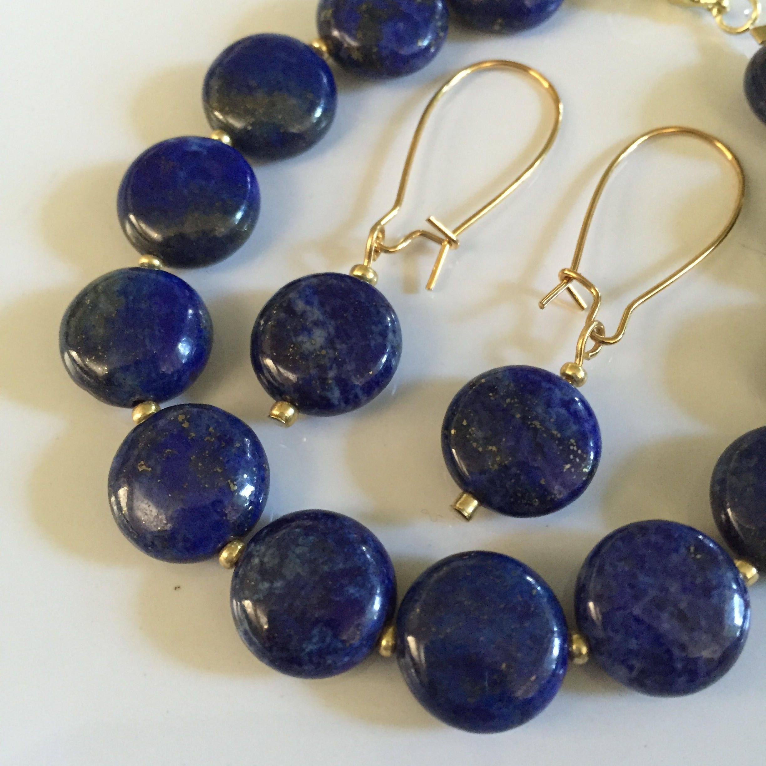 Blue Lapis Lazuli Jewelry Set // Matching Jewelry Set // Blue Etsy