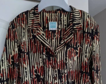 Vintage Anokhi batik design cotton shirt with pockets size 10