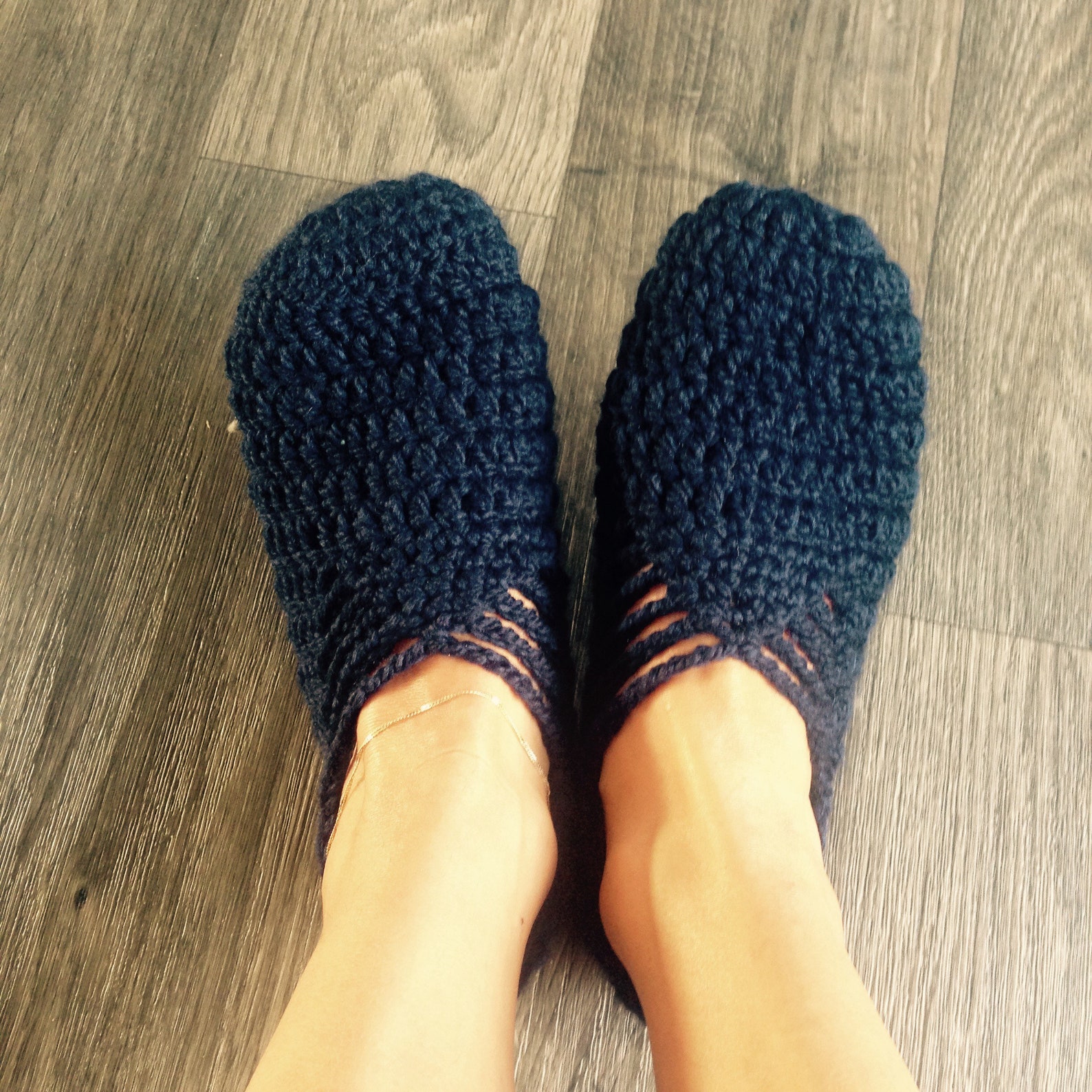 ballet style slippers made crochet