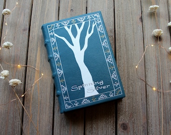 Spinning Silver by Naomi Novik rebinding, custom leather edition, fine binding, leatherbound book, gift for book lover