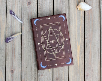 DnD Character Journal, Leather Spellbook, Dungeons and Dragons, Grimoire, Divination, D&D Notebook, Astrology, Book of Shadows