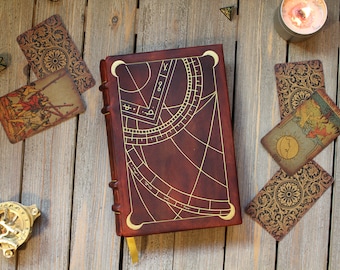 DnD Character Journal, Leather Spellbook, Grimoire, Notebook, D&D Accessories, Dungeons and Dragons, Book of Shadows, Larp Props, Divination