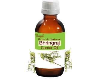 Bhringraj Pure & Natural Carrier Oil Cold Pressed Eclipta alba by Bangota ( 5ml to 100ml Glass Bottle and 250ml to 1000ml Aluminium Bottle)