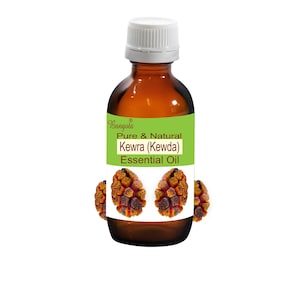 Kewra (Kewda) Pure Natural Essential Oil Pandanus Odoratissimus by Bangota (5ml to 100ml Glass Bottle and 250ml to 1000ml Aluminium Bottle)