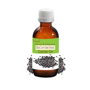 Black Cumin Seed (Kalonji) Pure Natural Carrier Oil Nigella Sativa by Bangota (5ml to 100ml Glass Bottle & 250ml to 1000ml Aluminium Bottle)